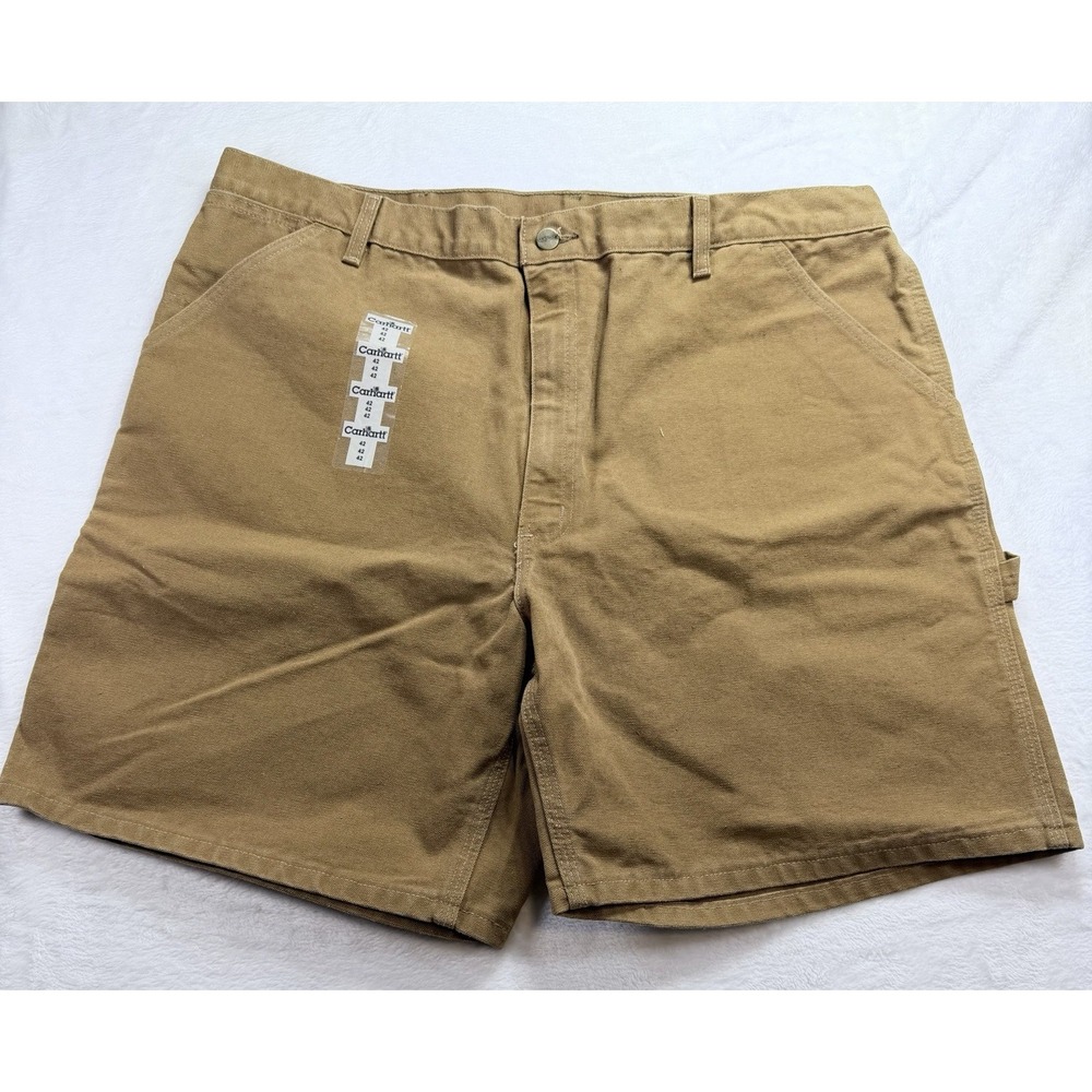 VTG 1999 Carhartt B25 BRN Shorts Made in USA Deadstock NOS Carpenter Canvas 42